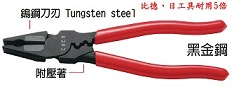 富具亞 FUJIYA  KU-900  省力型鎢鋼刀刃鋼絲鉗 9"