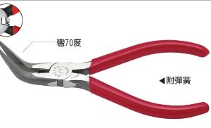 富具亞 FUJIYA F-106CC  電子尖嘴鉗橫齒 6" (大彎)