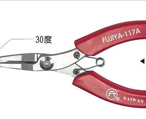 富具亞 FUJIYA  F-117A  不銹鋼彎30度尖嘴鉗 5"