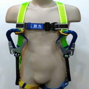 巨力   全鋁快扣/捲匣式/黑帶鋁勾大雙勾安全帶  AHA002