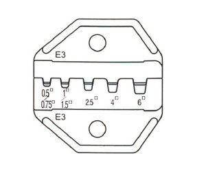 富具亞  FUJIYA  HT-236E3 (F-2E3)   棘輪式壓著鉗替換頭