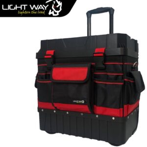 錸崴 LIGHT WAY 拉桿工具箱(紅) ｜有蓋式側袋【0601C002-1R】